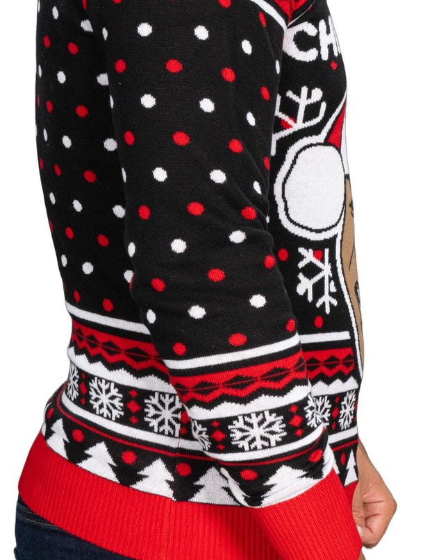 Fröhliche Weihnachten! Lustiger Boxer-Langarmpullover