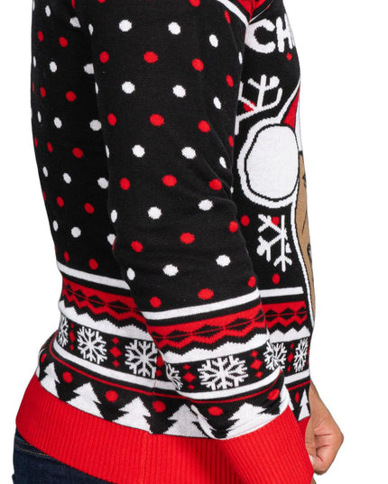 Fröhliche Weihnachten! Lustiger Boxer-Langarmpullover