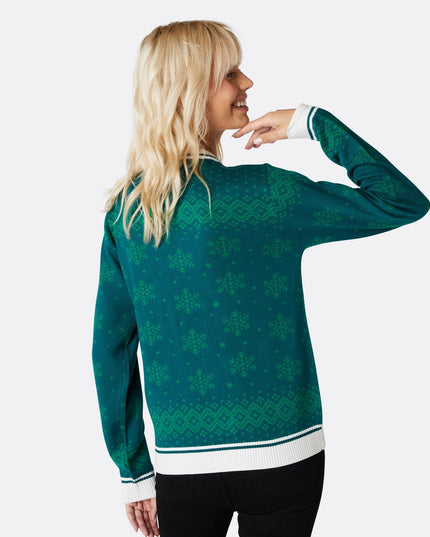 Weihnachtspullover für Damen mit Weihnachtsmannmotiv