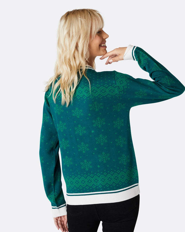 Weihnachtspullover für Damen mit Weihnachtsmannmotiv