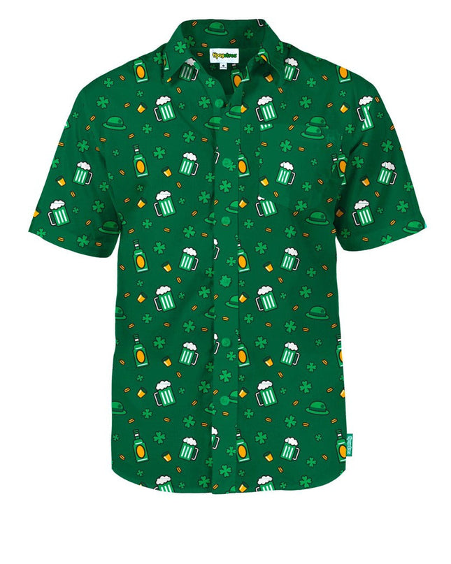 Men's Ice Cold Clover Button Down Shirt