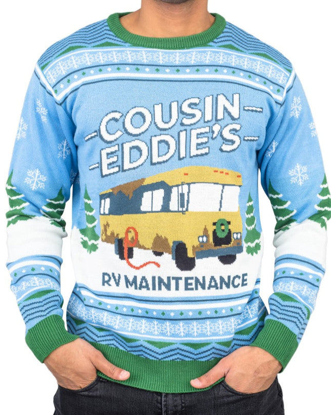 National Lampoon Christmas Vacation Blue Eddies Sweater
