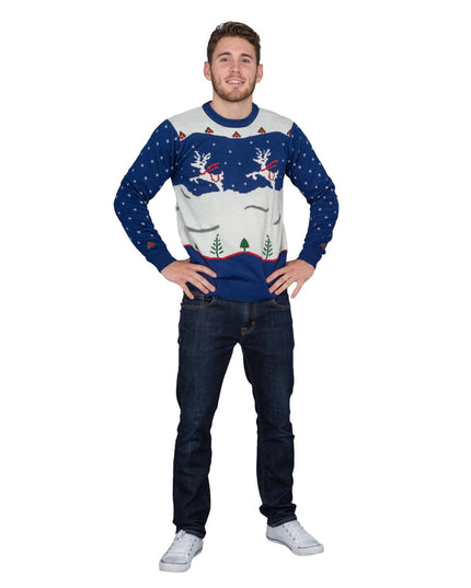 Weihnachtspullover mit Rentiermotiven von Stiefbrüdern