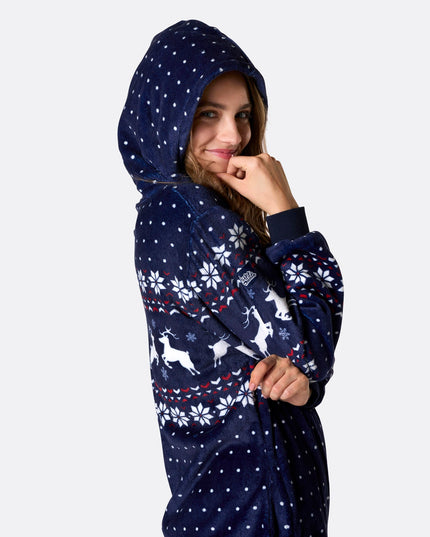 Blue Christmas Onesie for Women