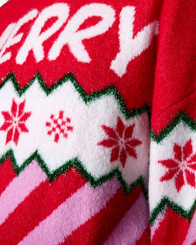 Women's Merry Xmas Oversized Christmas Sweater