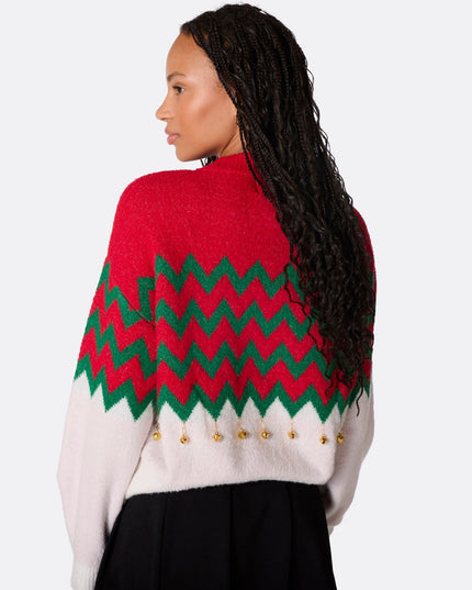 Women's Jingle Bells Oversized Christmas Sweater