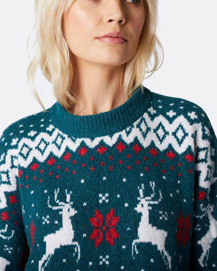 Women's Green Oversized Christmas Dress