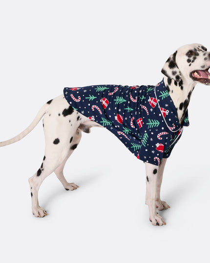 Dogs' Blue Christmas Pattern Pajamas | Cozy Holiday Sleepwear