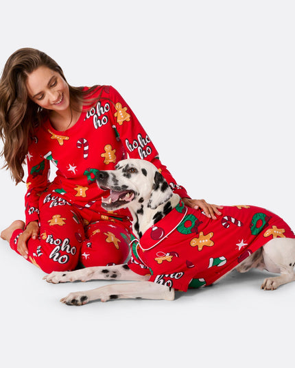 Dogs' Red Hohoho Christmas Pajamas | Festive Pet Sleepwear
