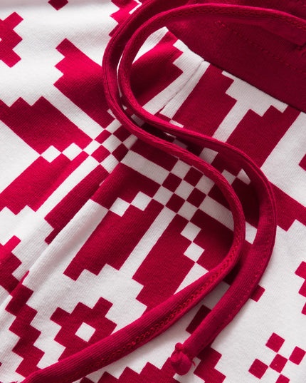 Roter Weihnachtsstrickpyjama für Kinder