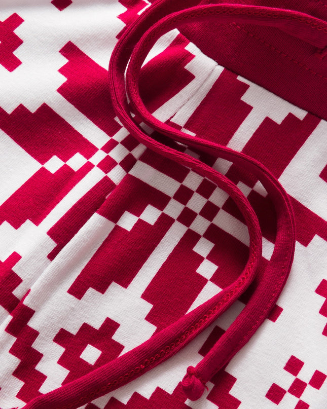 Roter Weihnachtsstrickpyjama für Kinder