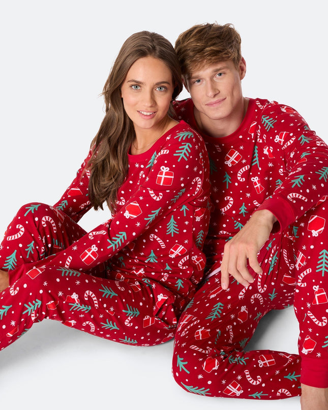 Red Christmas Pattern Family Pyjamas