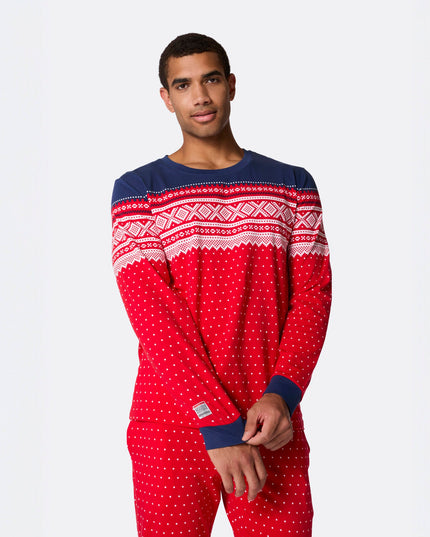 Marius Red Pajamas for Men - Holiday and Everyday Comfort