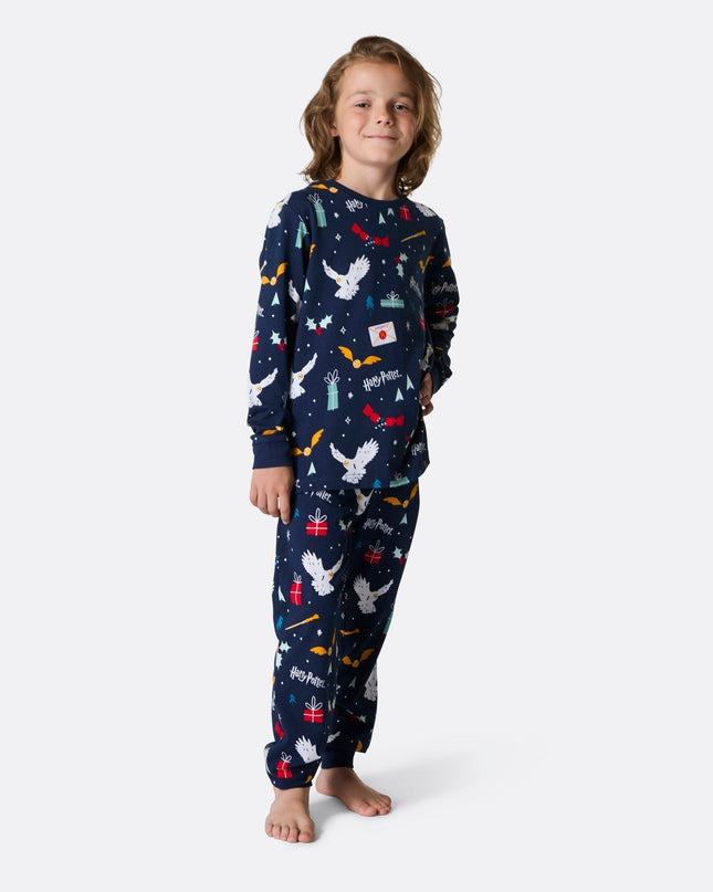 Blaue Harry-Potter-Pyjamas für die Familie