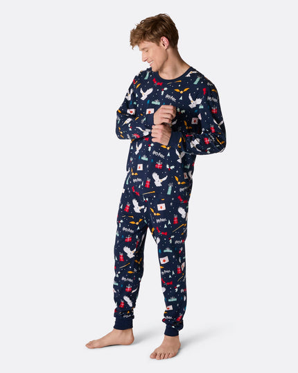 Blauer Harry-Potter-Pyjama für Herren
