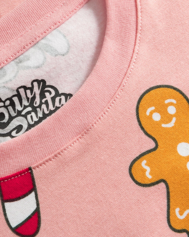 Rosa Hohoho-Weihnachtspyjamas für Kinder