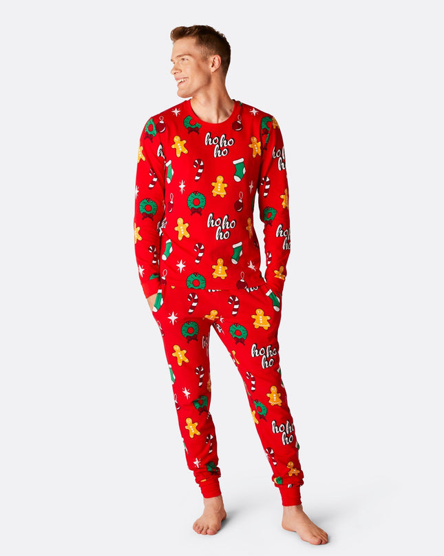 Men's Red Hohoho Christmas Pajamas
