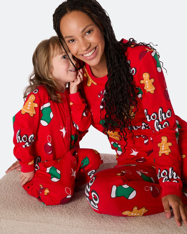 Red Hohoho Family Christmas Pyjamas