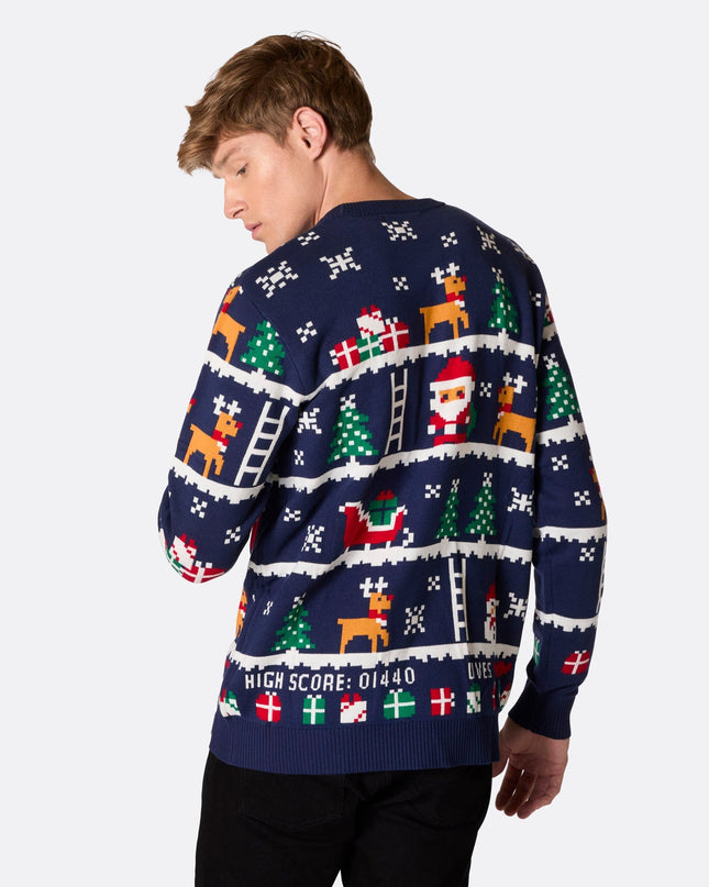 Men's Retro Video Game Christmas Sweater