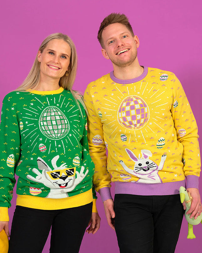Disco-Osterpullover für Damen