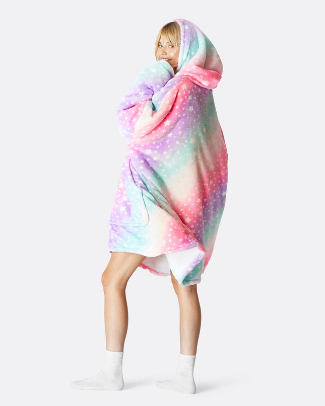 HappyHoodie Pink Rainbow für Erwachsene – Lebendiger Stil