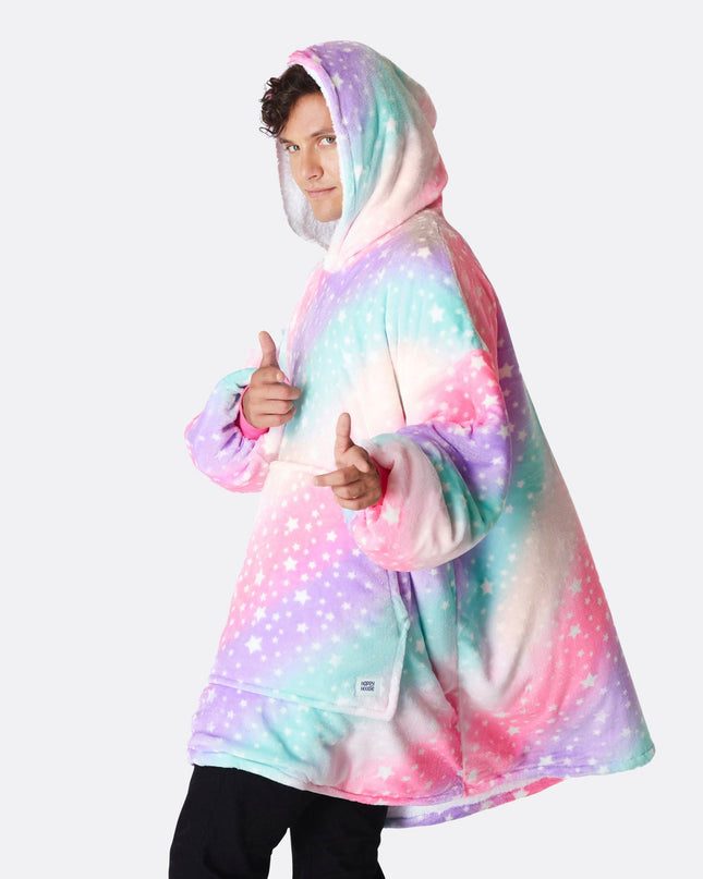 HappyHoodie Pink Rainbow für Erwachsene – Lebendiger Stil