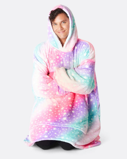 HappyHoodie Pink Rainbow für Erwachsene – Lebendiger Stil