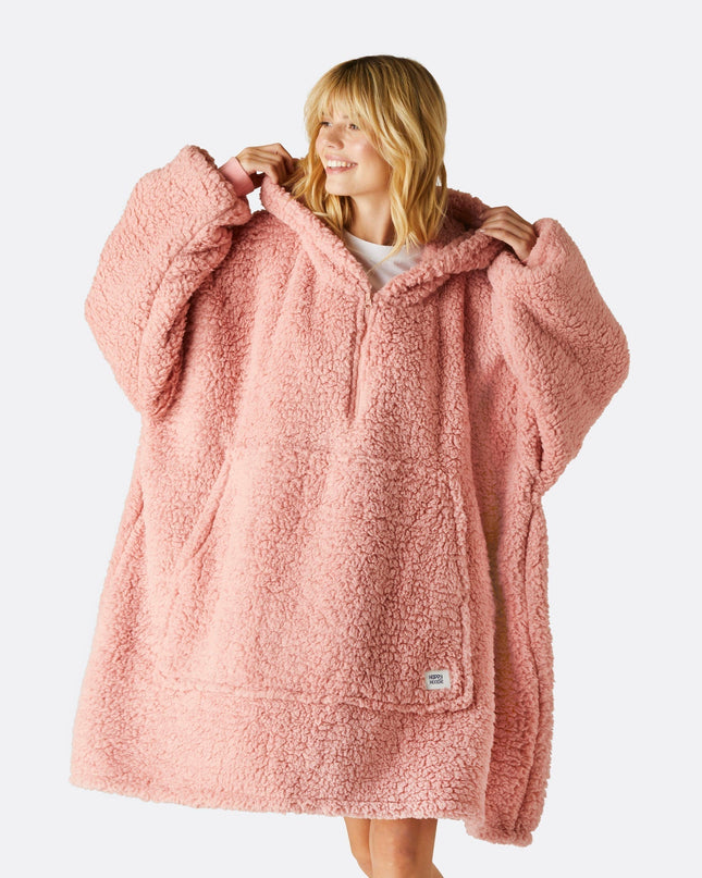 HappyHoodie Pink Sherpa for Adults - Bestselling Comfort