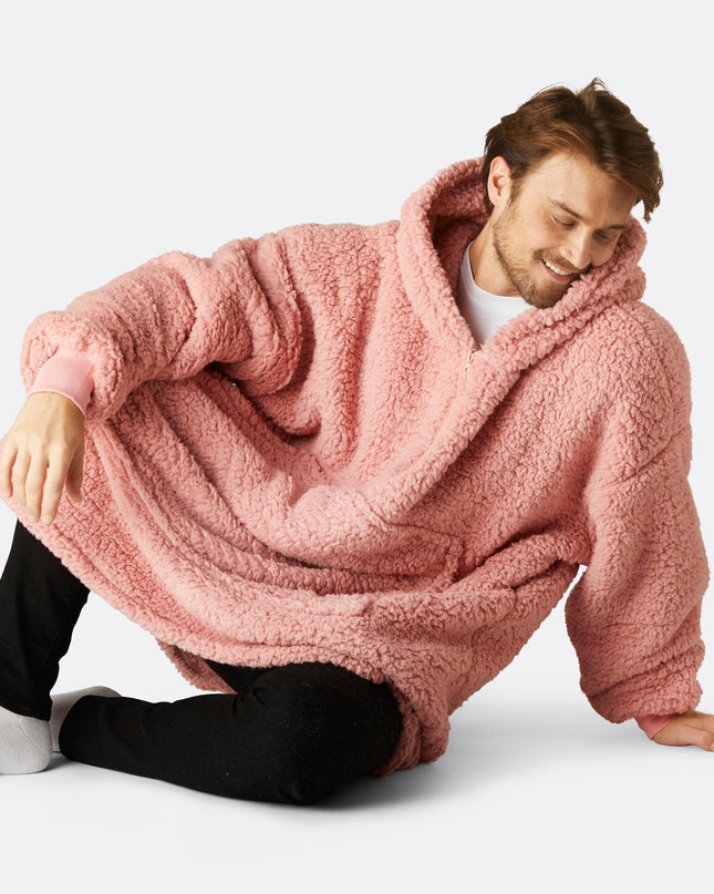 HappyHoodie Pink Sherpa für Erwachsene – Bestseller und Komfort