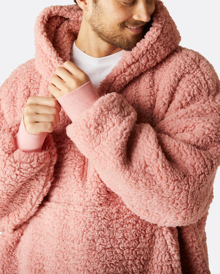 HappyHoodie Pink Sherpa für Erwachsene – Bestseller und Komfort