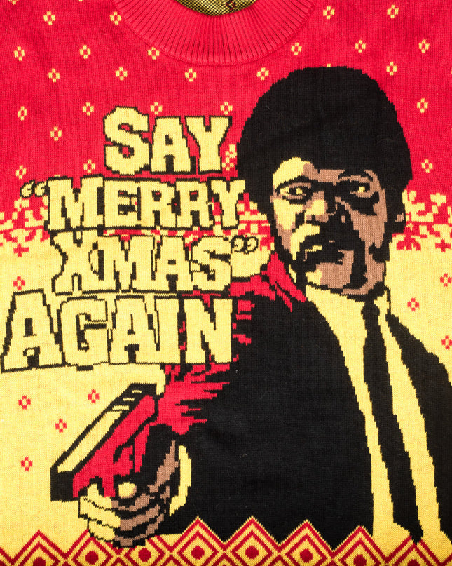 Pulp Fiction Merry Xmas Again Ugly Christmas Sweater
