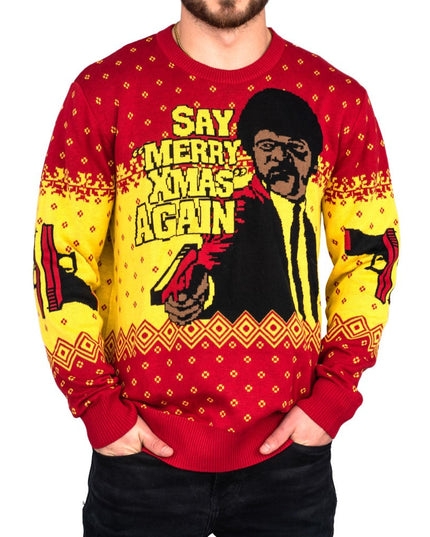 Pulp Fiction Merry Xmas Again Ugly Christmas Sweater