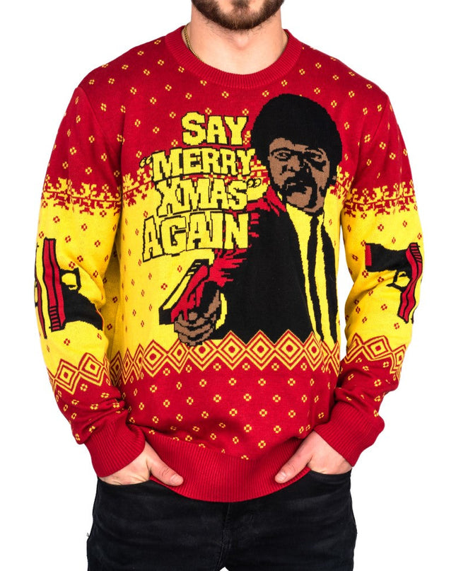 Pulp Fiction Merry Xmas Again Ugly Christmas Sweater
