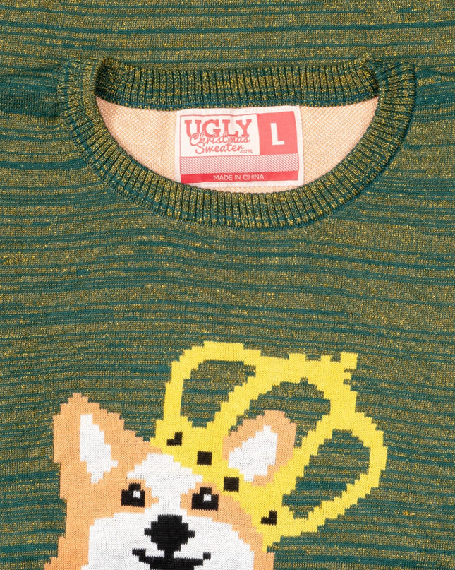 Queen Corgi Hundeliebhaber Hässlicher Weihnachtspullover