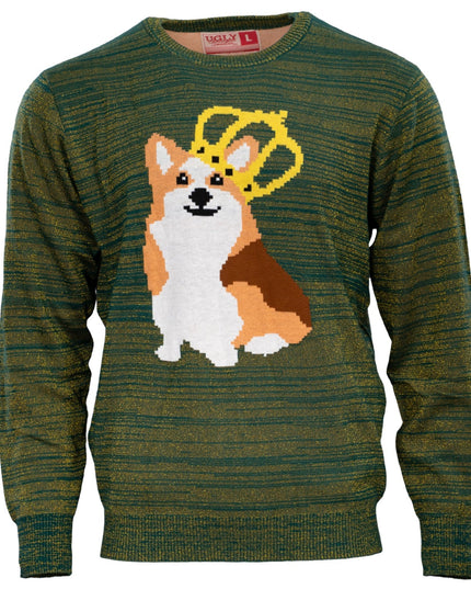 Queen Corgi Hundeliebhaber Hässlicher Weihnachtspullover