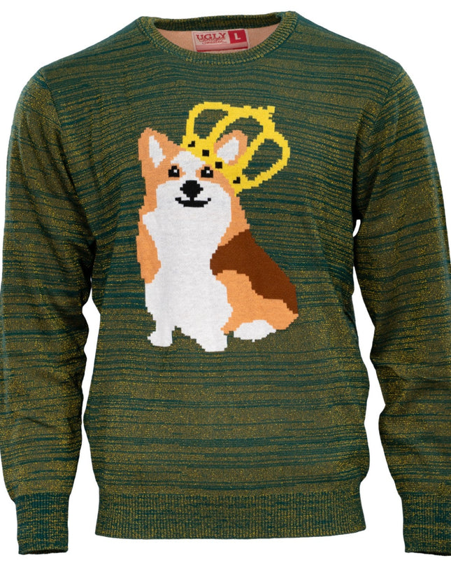 Queen Corgi Hundeliebhaber Hässlicher Weihnachtspullover