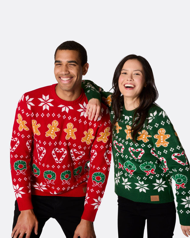 Roter Weihnachtspullover für Herren für die ganze Familie – ideal für festliche Anlässe