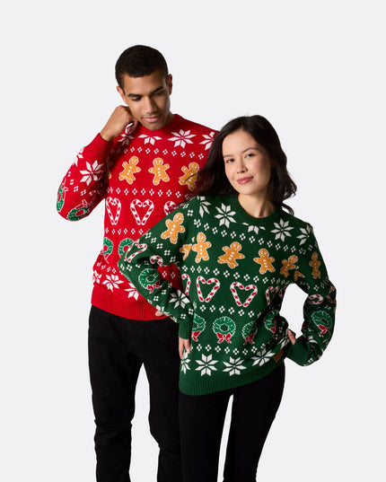 Grüner Weihnachtspullover für Herren – perfekt für die ganze Familie an den Feiertagen