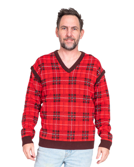 Removable Sleeves Reindeer Antlers Ugly Sweater Vest