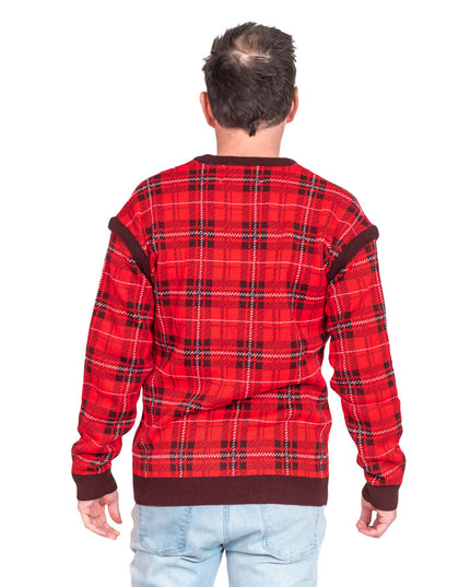 Removable Sleeves Reindeer Antlers Ugly Sweater Vest