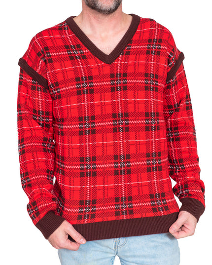 Removable Sleeves Reindeer Antlers Ugly Sweater Vest