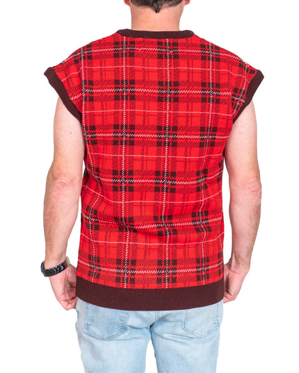 Removable Sleeves Reindeer Antlers Ugly Sweater Vest