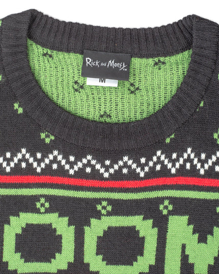 Rick und Morty PickleRick Weihnachtspullover mit Lichtern