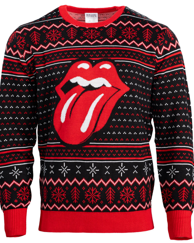 Rolling Stones Lippen und Zunge Hässlicher Weihnachtspullover