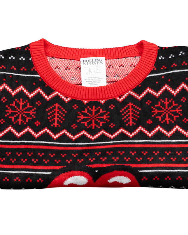 Rolling Stones Lippen und Zunge Hässlicher Weihnachtspullover