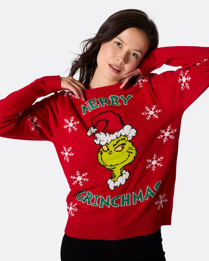 Weihnachtspullover „Merry Grinchmas“ für Damen