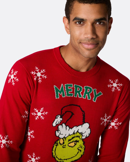 Weihnachtspullover für Herren mit dem Aufdruck „Merry Grinchmas“