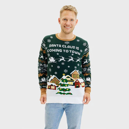 Light-Up Santa Claus Is Coming To Town Sweater