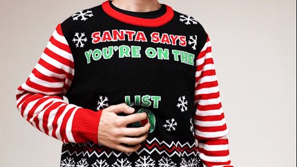 Santa Says Interactive LED Christmas Sweater