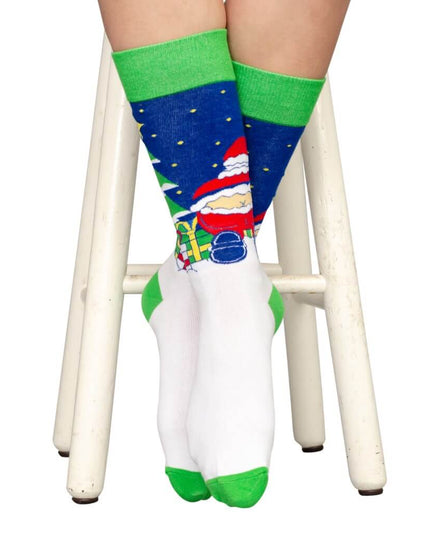 Weihnachtssocken mit dem Motiv „Santa's Butt Crack“ für Erwachsene